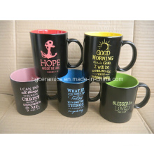 Spray Color Mug. Tasse en céramique avec vaporisateur de peinture, tasse de pulvérisation avec logo laser